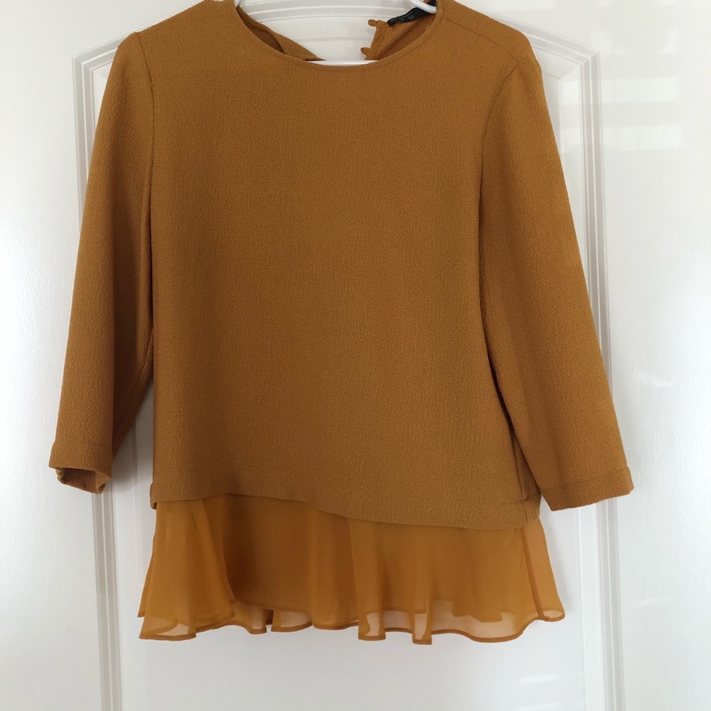 Zara Mustard Blouse